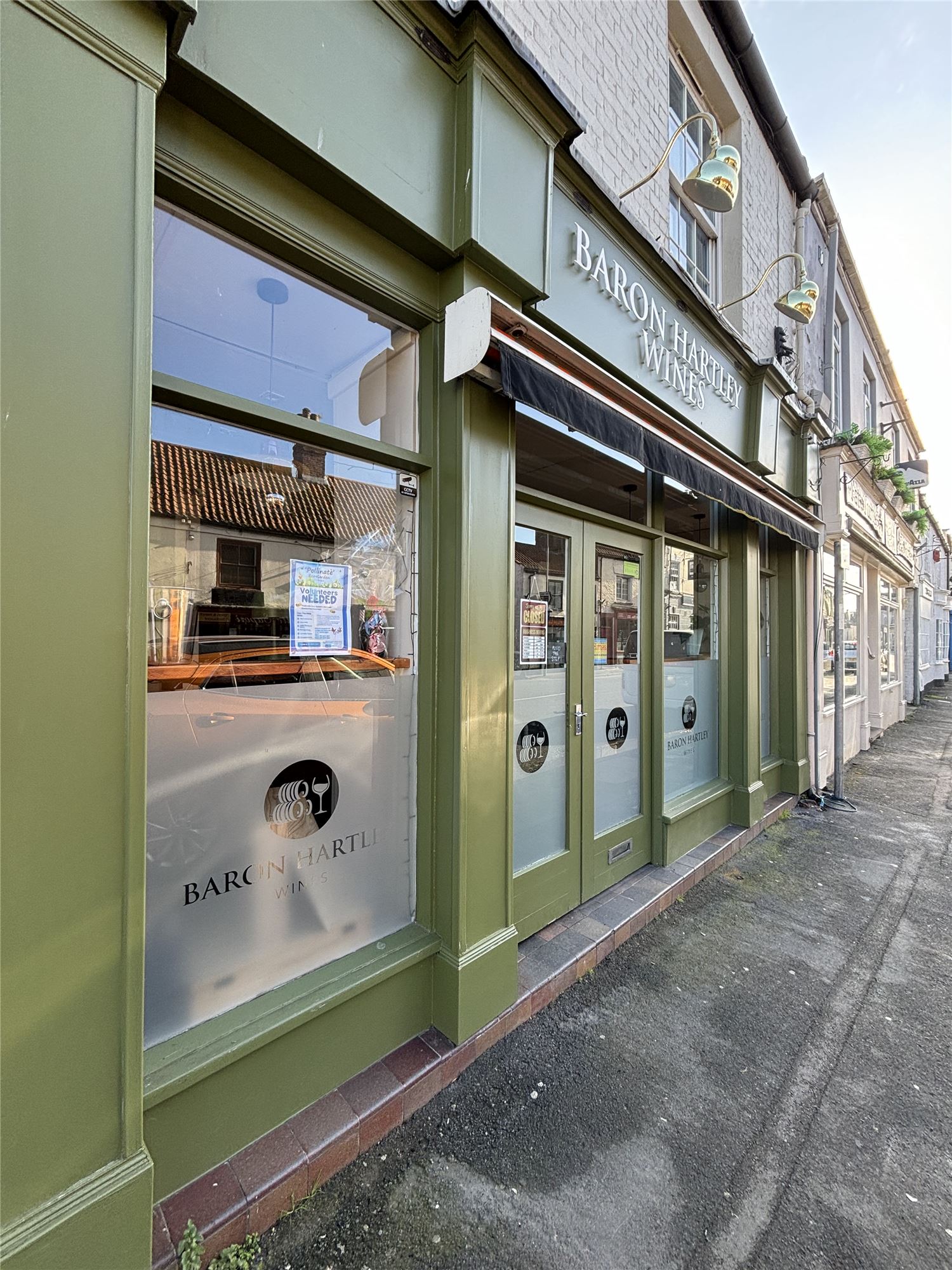 Photograph of the outside of Baron Hartley Wines in Hornsea Market Place