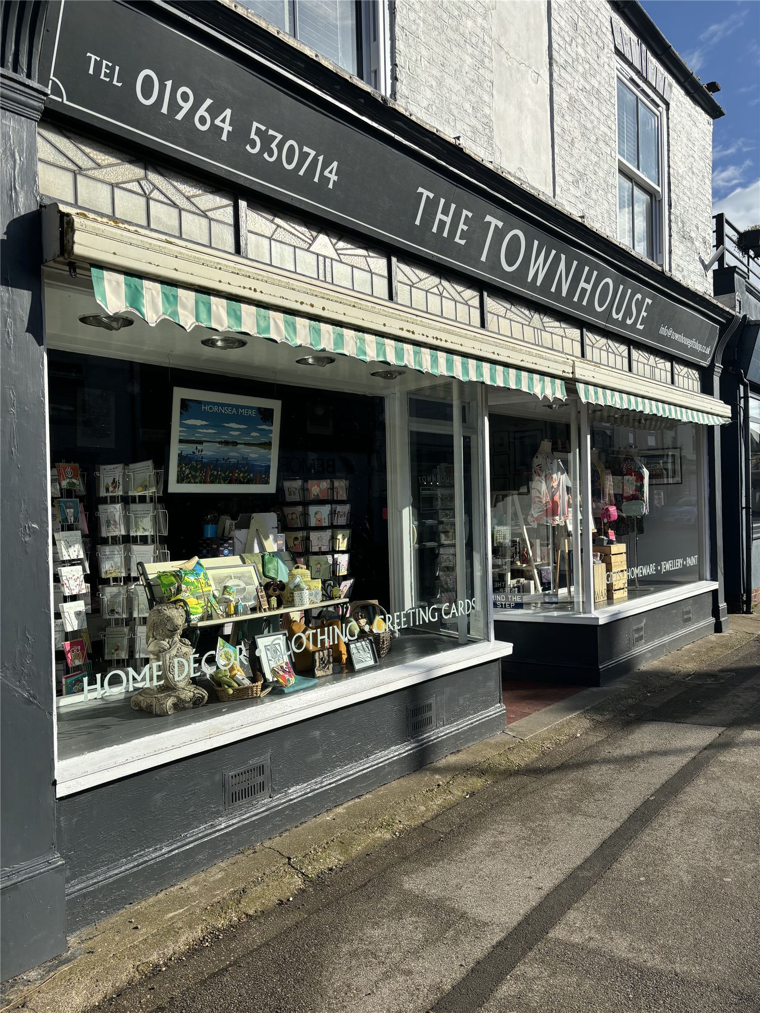 Outside of the Townhouse gift shop in Hornsea located on Newbegin